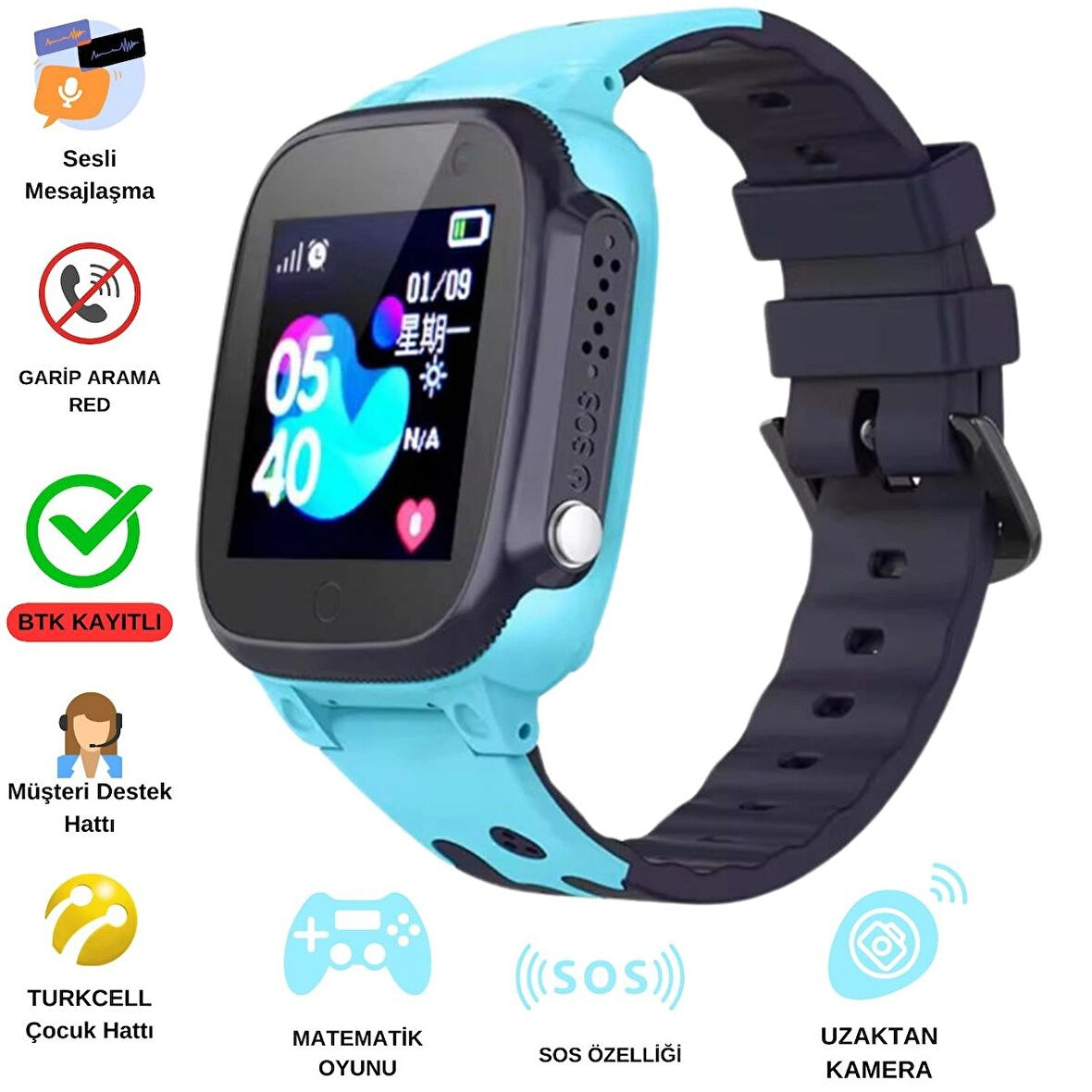Uz 2g Akıllı Çocuk Saati Sim Kartlı ve Sesli Görüşme