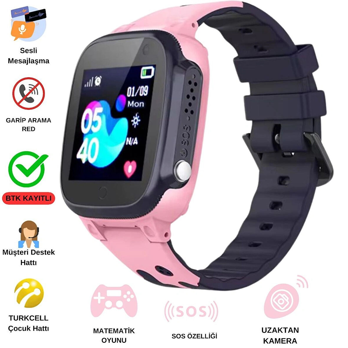 Uz 2g Akıllı Çocuk Saati Sim Kartlı ve Sesli Görüşme