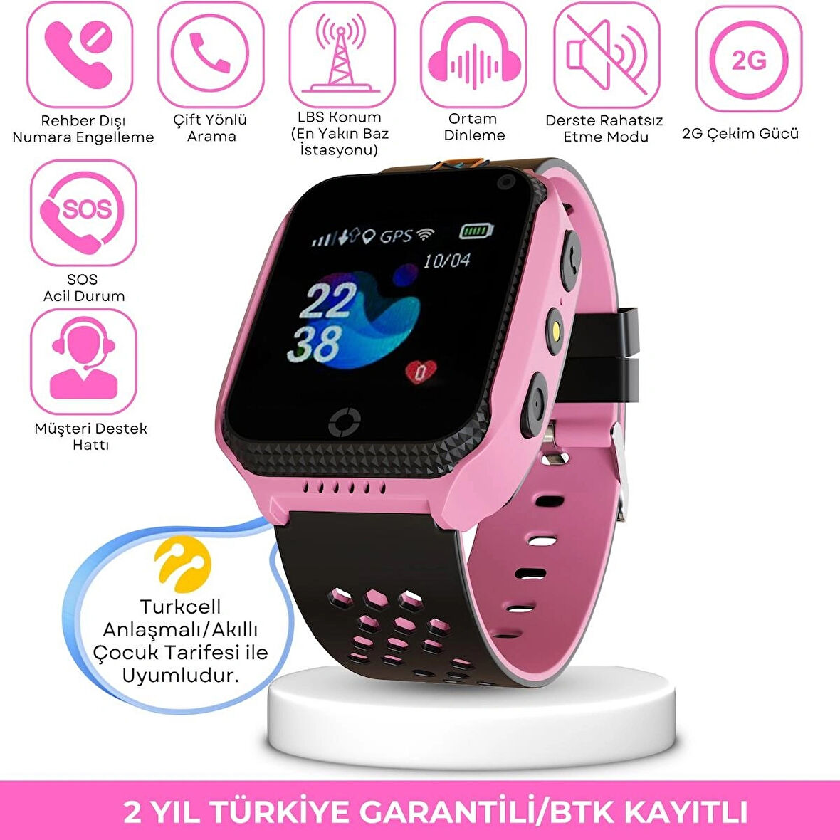 Uz 2g Akıllı Çocuk Saati Sim Kartlı ve Sesli Görüşme