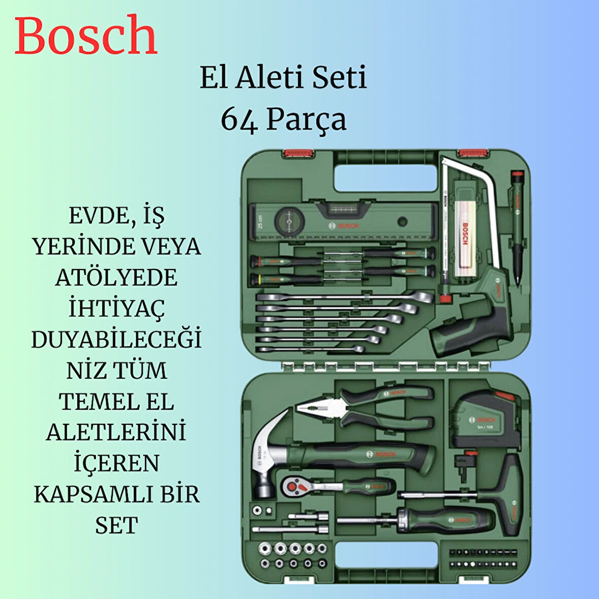 Bosch Çok amaçlı  El Aleti Seti 64 Parça