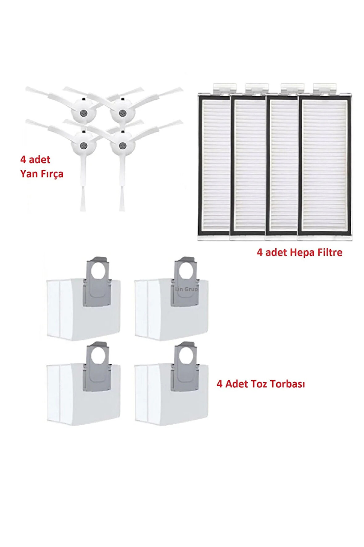 Roborock Q5 Pro Q8 Max Uyumlu Filtre Yan Fırça Toz Torbası