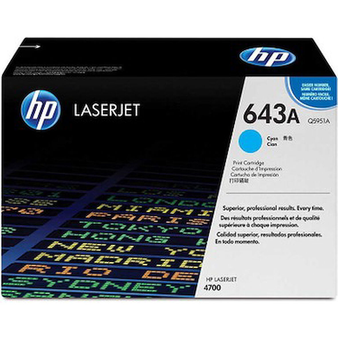 Hp Q5951A (643A) Kutusu Hasarlı Mavi Orijinal Toner
