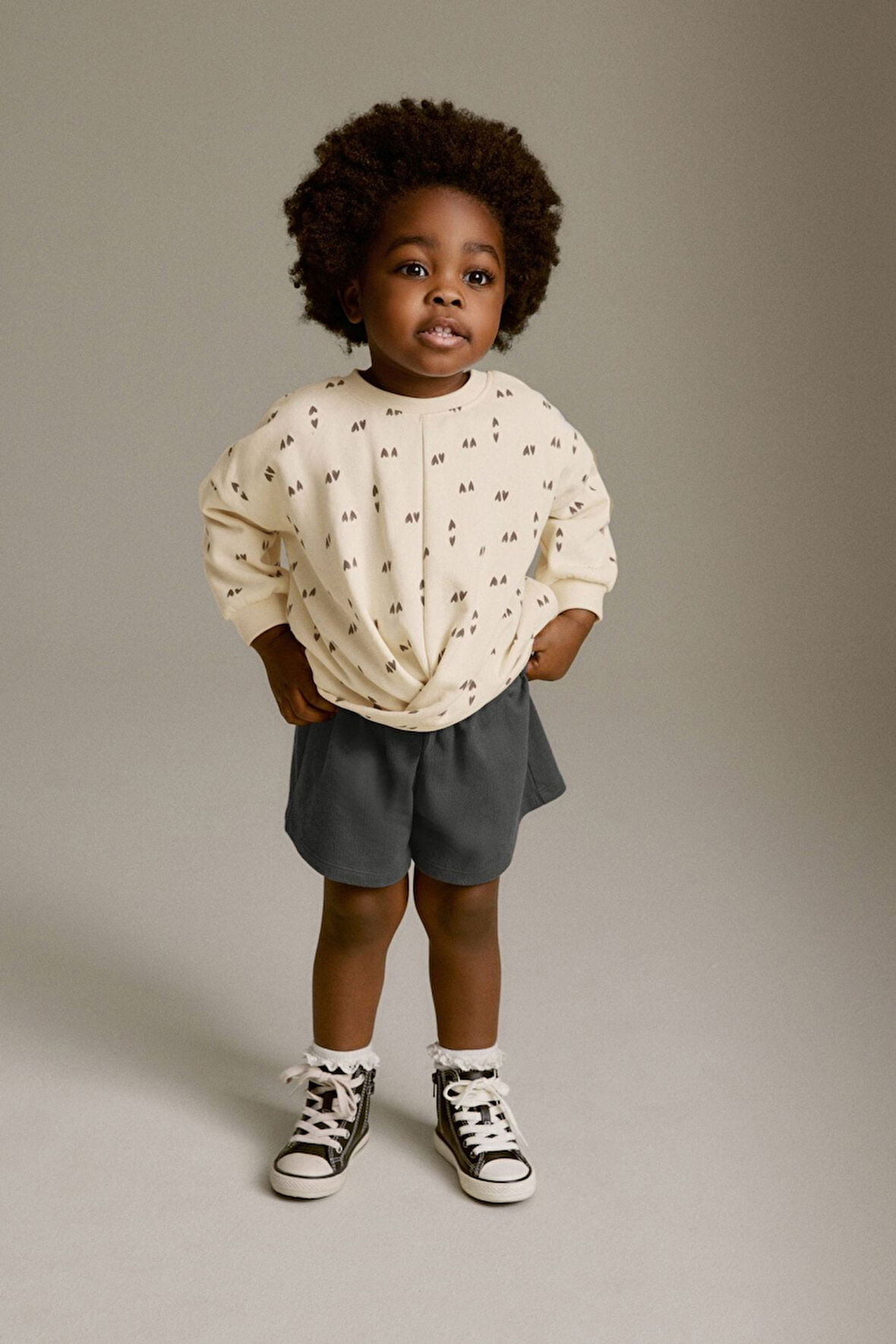 Next Baby Pamuklu Mono Kalpli Sweatshirt Şort Alt Üst Takım