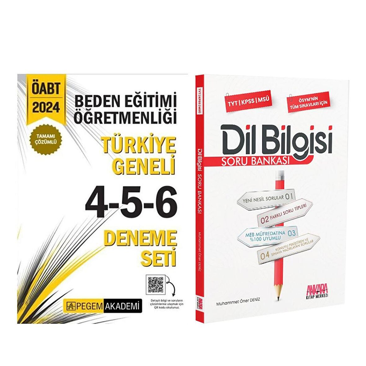 Pegem 2024 KPSS ÖABT Beden Eğitimi Öğr Türkiye Geneli Deneme 4-5-6 ve AKM Dil Bilgisi Soru Bankası Seti
