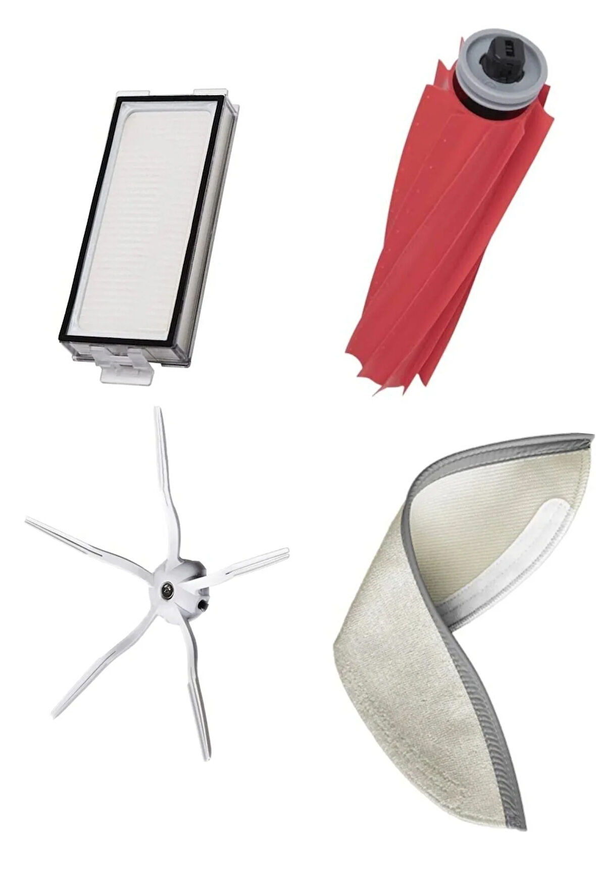 ROBOROCK Q7 Max ve Max plus uyumlu yedek filtre fırça mop seti