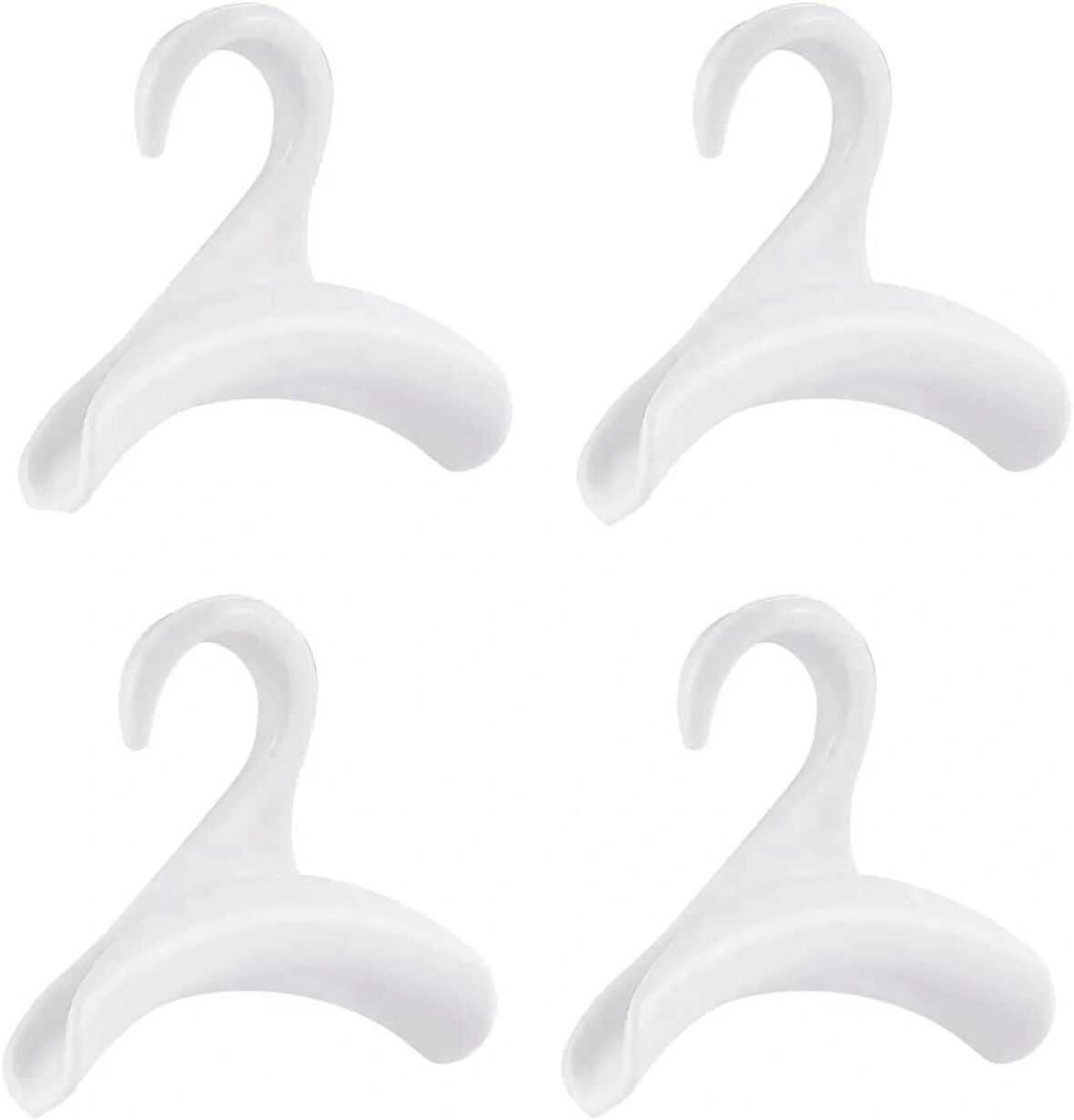 Microcase Sert ABS Plastik Portatif Mini Dolap İçi Çanta Askısı 4 Adet - BEYAZ AL5016