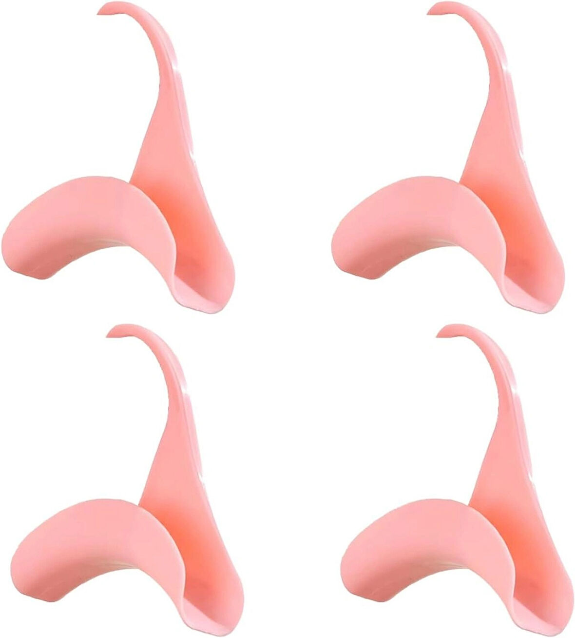 Microcase Sert ABS Plastik Portatif Mini Dolap İçi Çanta Askısı 4 Adet - PEMBE AL5016