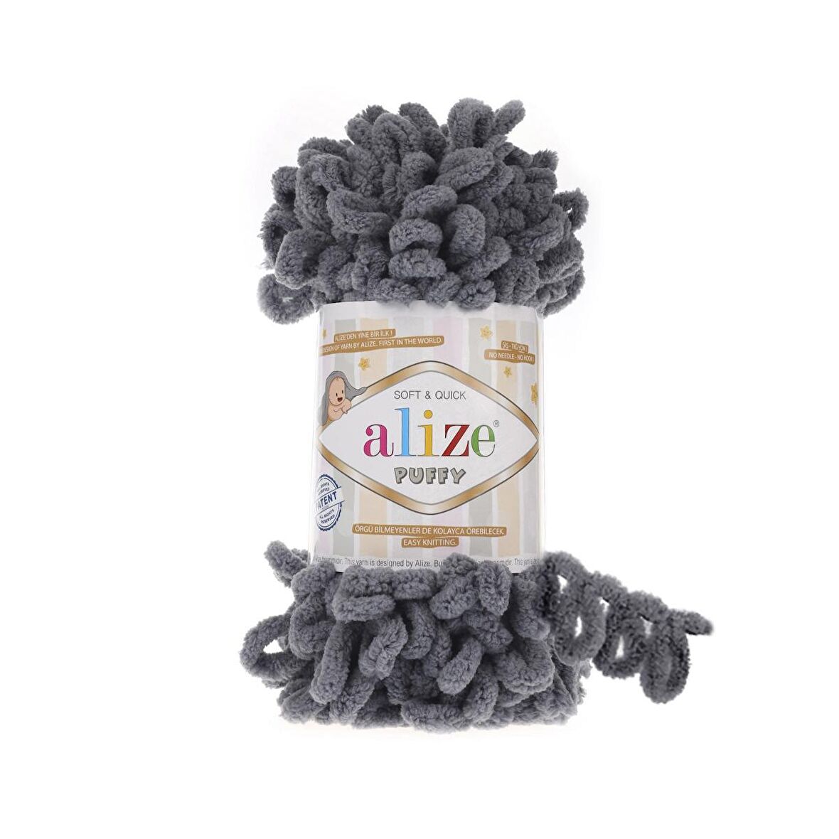 Alize Puffy -87 Koyu Gri 5 Adet
