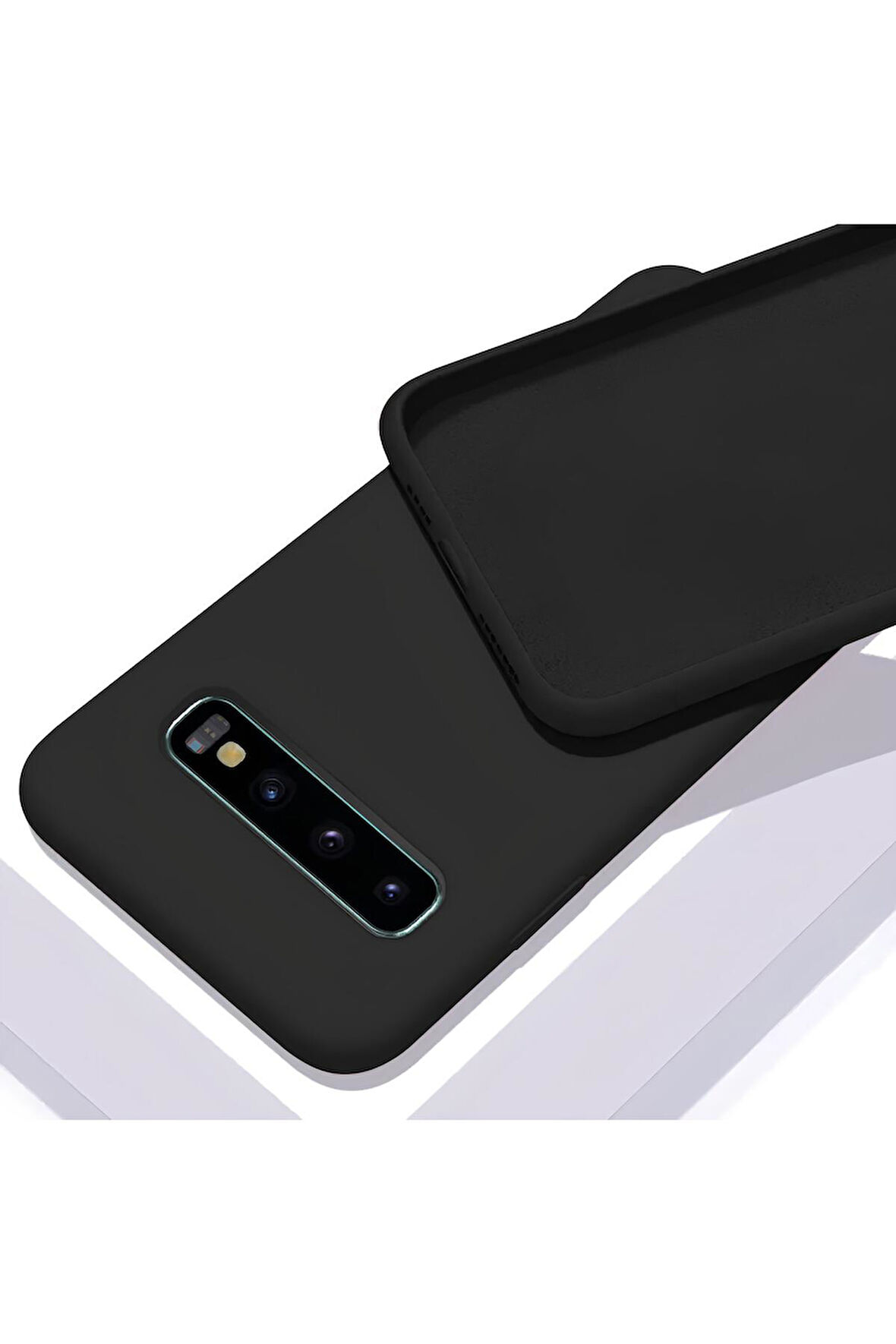 Samsung Galaxy S10 Uyumlu Silikon Lansman Telefon Kılıfı - Siyah