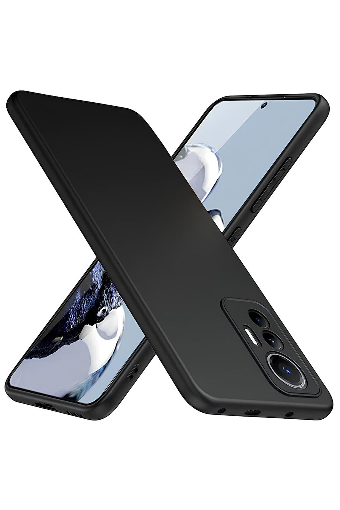 Xiaomi 12T Uyumlu Silikon Lansman Telefon Kılıfı - Siyah