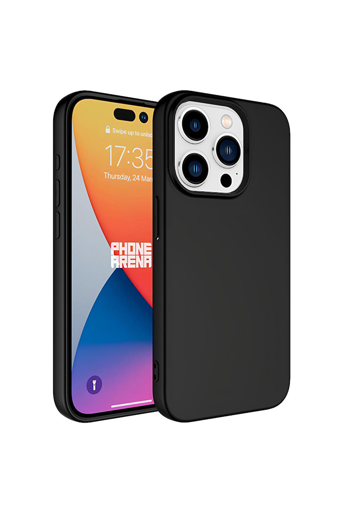 İphone 15 Pro Uyumlu Silikon Lansman Telefon Kılıfı - Siyah