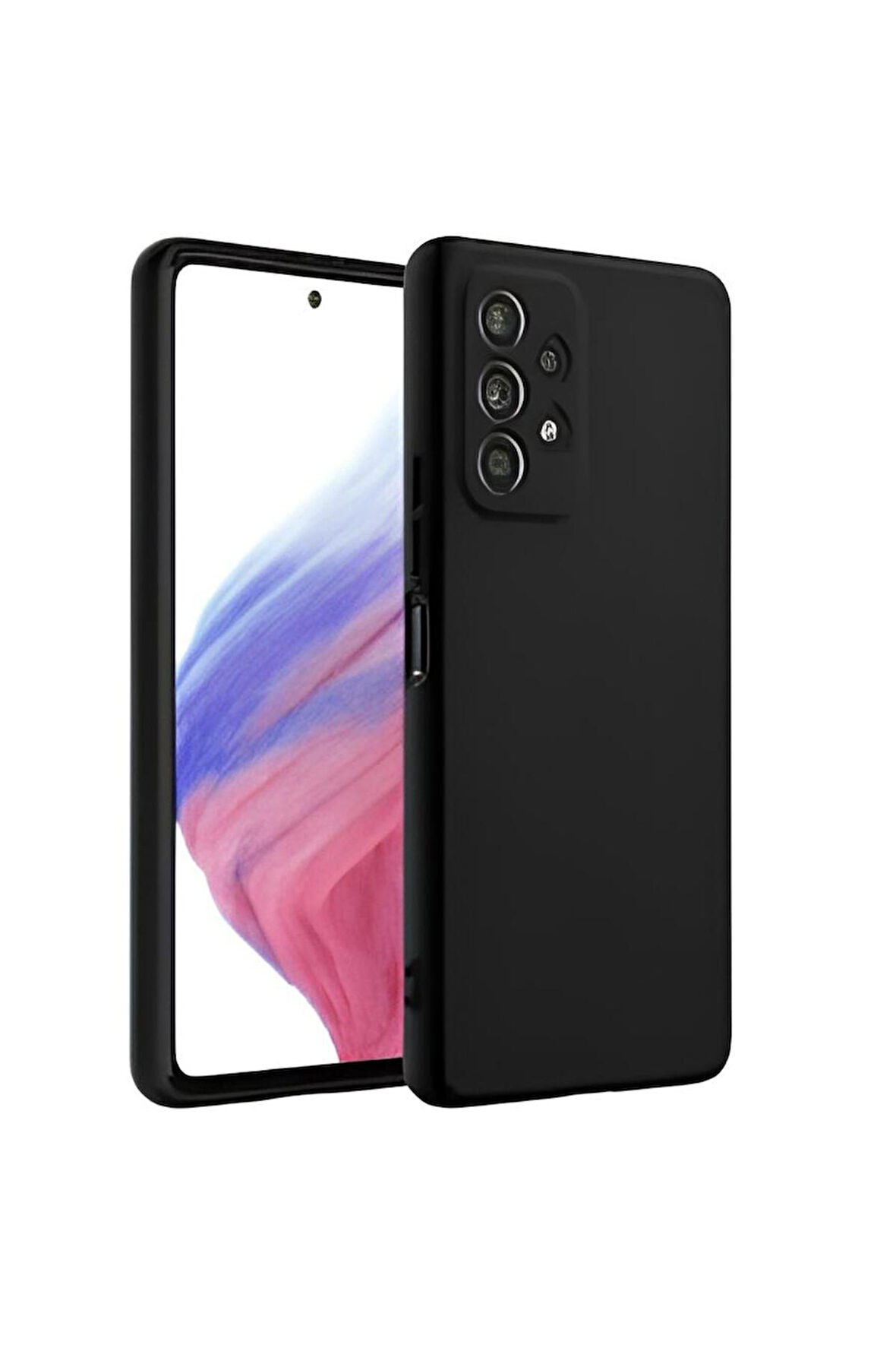 Samsung Galaxy A53 Uyumlu Silikon Lansman Telefon Kılıfı - Siyah