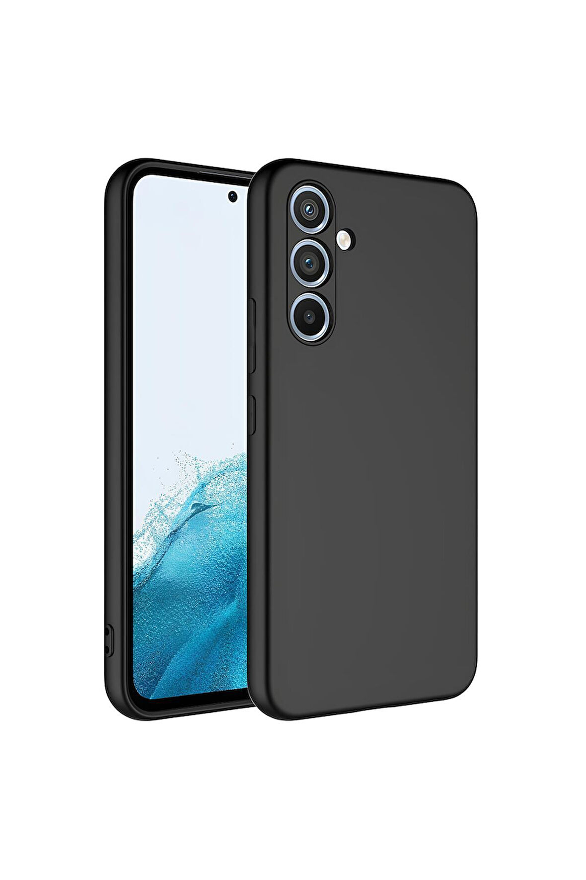 Samsung Galaxy A55 Uyumlu Silikon Lansman Telefon Kılıfı - Siyah