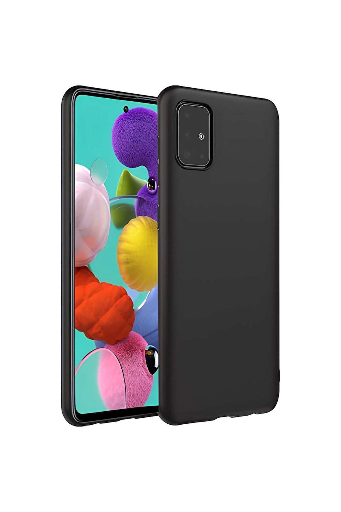 Samsung Galaxy M51 Uyumlu Silikon Lansman Telefon Kılıfı - Siyah