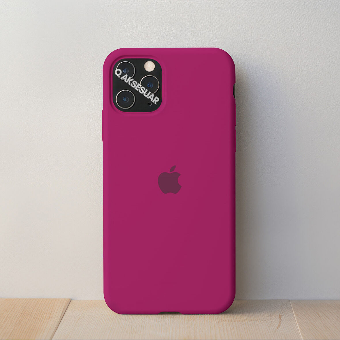 İphone 11 Uyumlu Içi Kadife Logolu Lansman Silikon Kılıf Kapak 