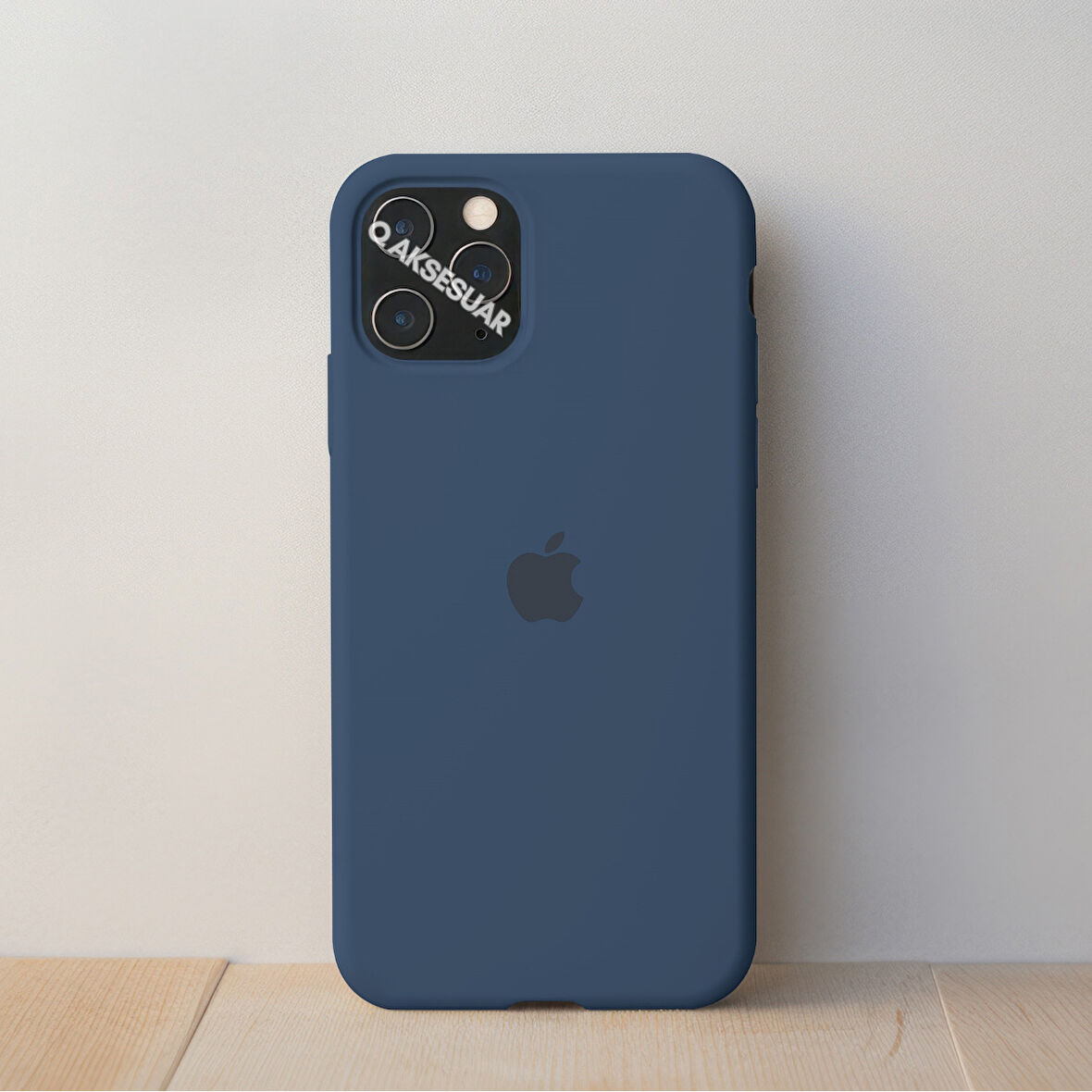 İphone 12 Pro Uyumlu Içi Kadife Logolu Lansman Silikon Kılıf Kapak 