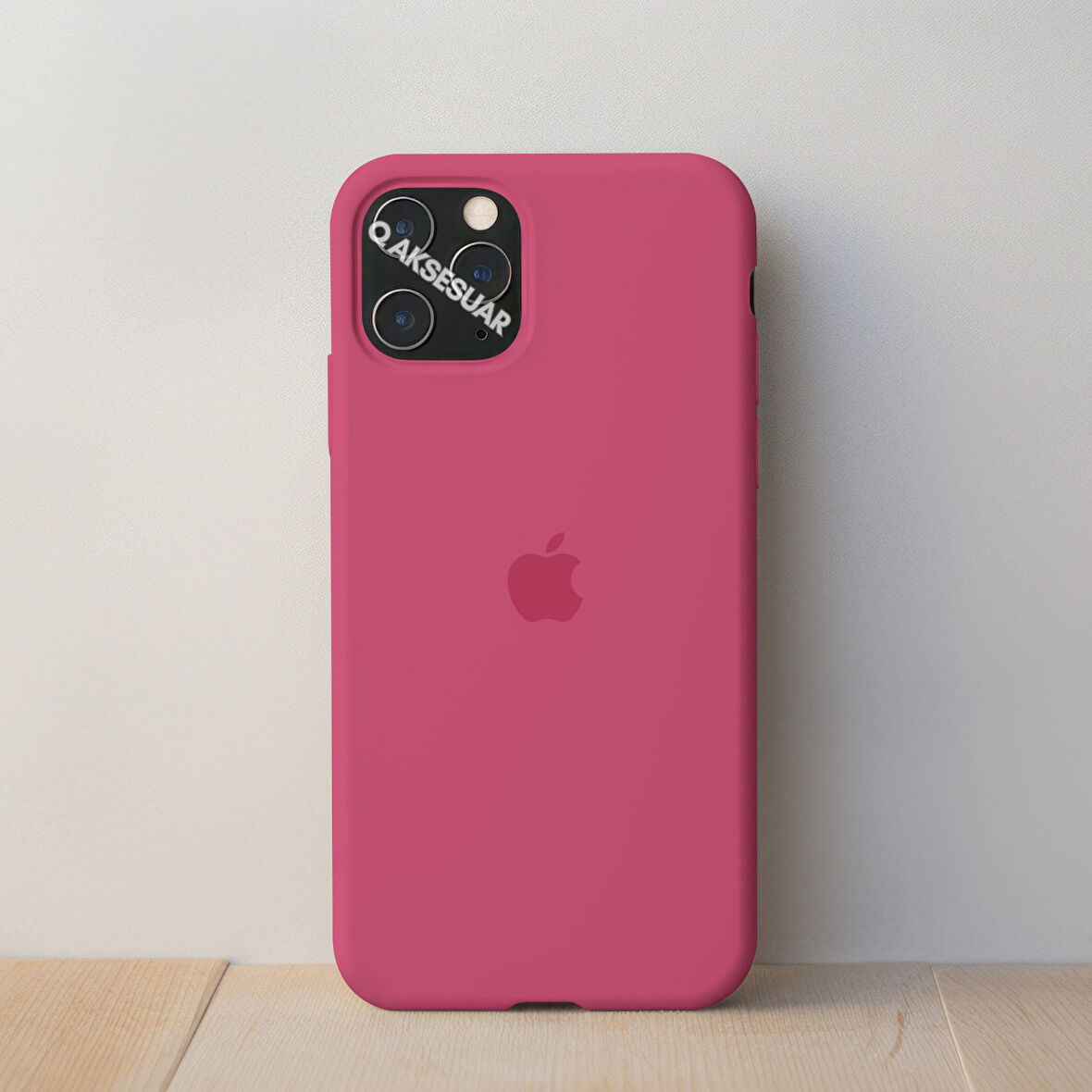 İphone 15 Pro Max Uyumlu Içi Kadife Logolu Lansman Silikon Kılıf Kapak 