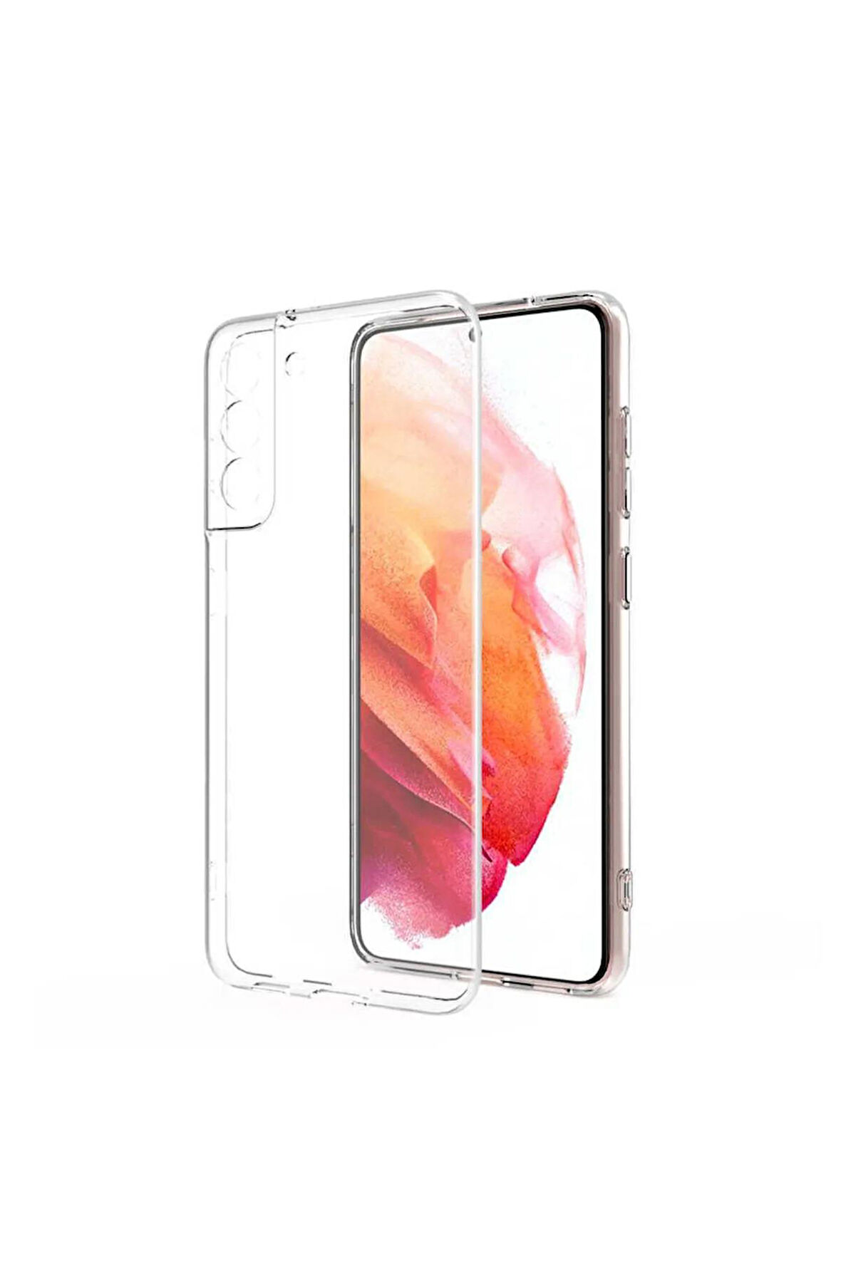 Samsung Galaxy S21 Uyumlu Renksiz Silikon Şeffaf Telefon Kılıfı