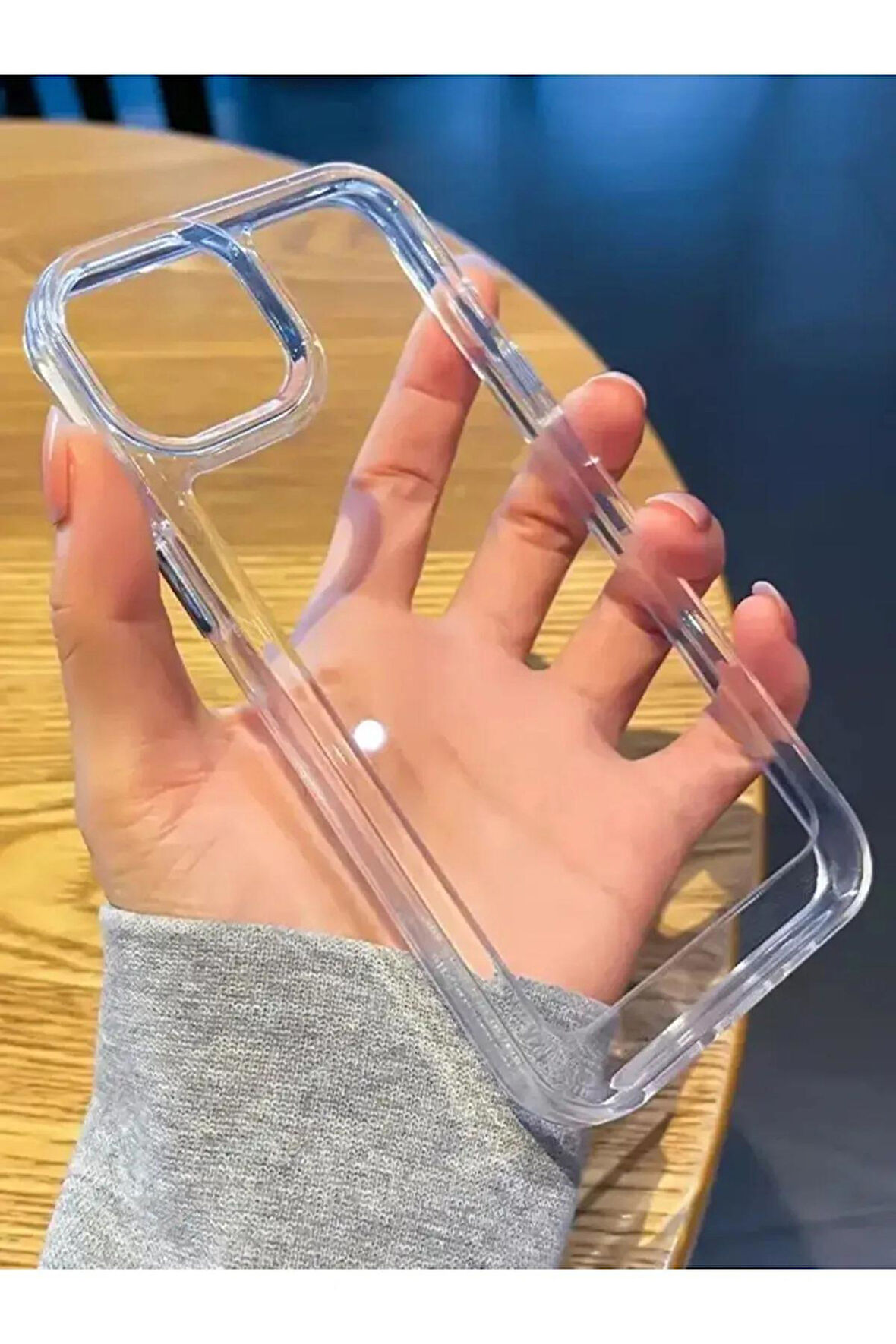 İphone 15 Uyumlu Renksiz Silikon Şeffaf Telefon Kılıfı