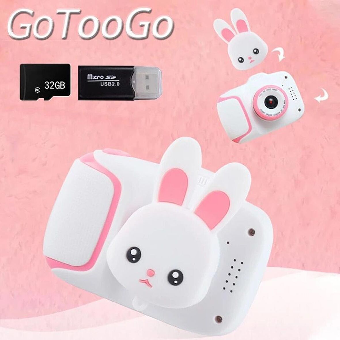 QASUL Mini Eğitici 1080p Hd Kamera Karikatür Çocuklar Için Cmr15 Dijital Fotoğraf Video & Oyun Makinesi
