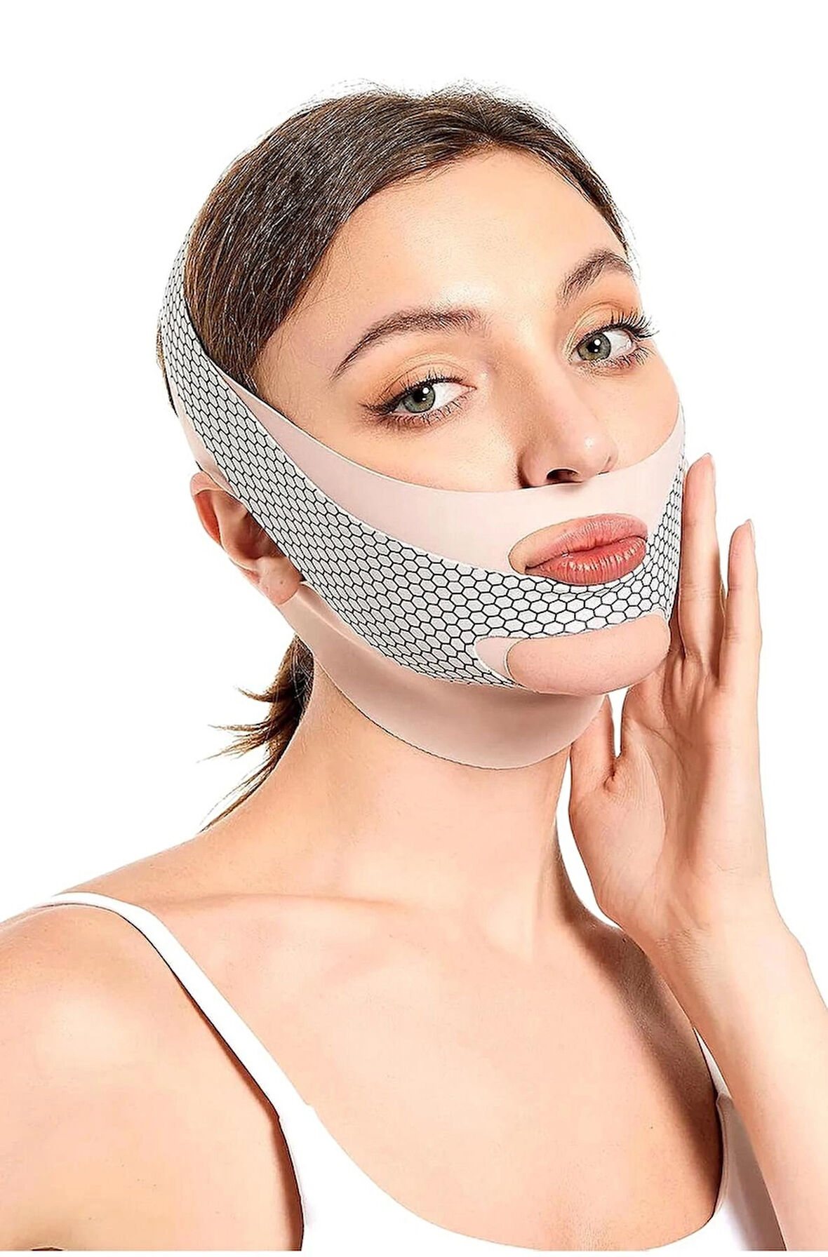 Yüz Germe & Kontur Maskesi Yüz Şekillendirme Maskesi 2 li