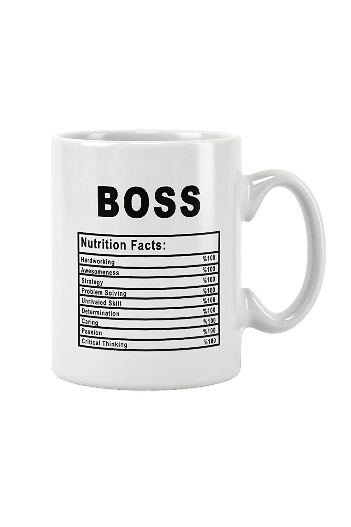 Patron Doğum Günü Hedfiye Boss Nutrition Facts Baskılı Kupa Bardak