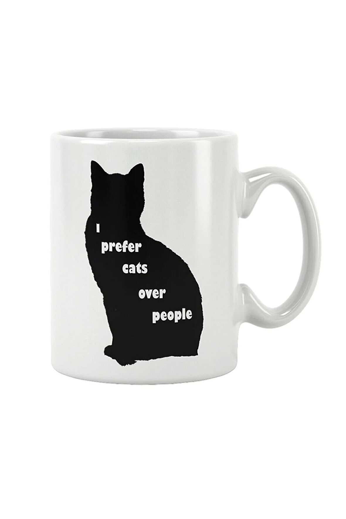 I Prefer Cats Over People Kedi Baskılı Kupa Bardak