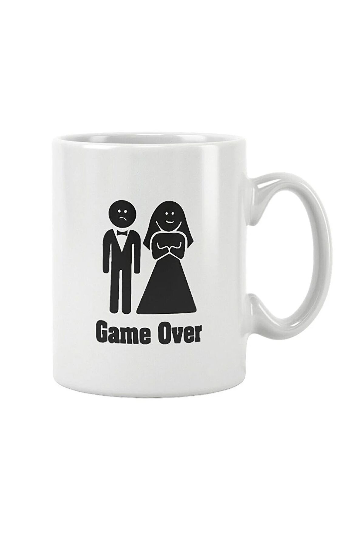 Game Over Evlilik Şaka Eğlenceli Hediye Baskılı Kupa Bardak