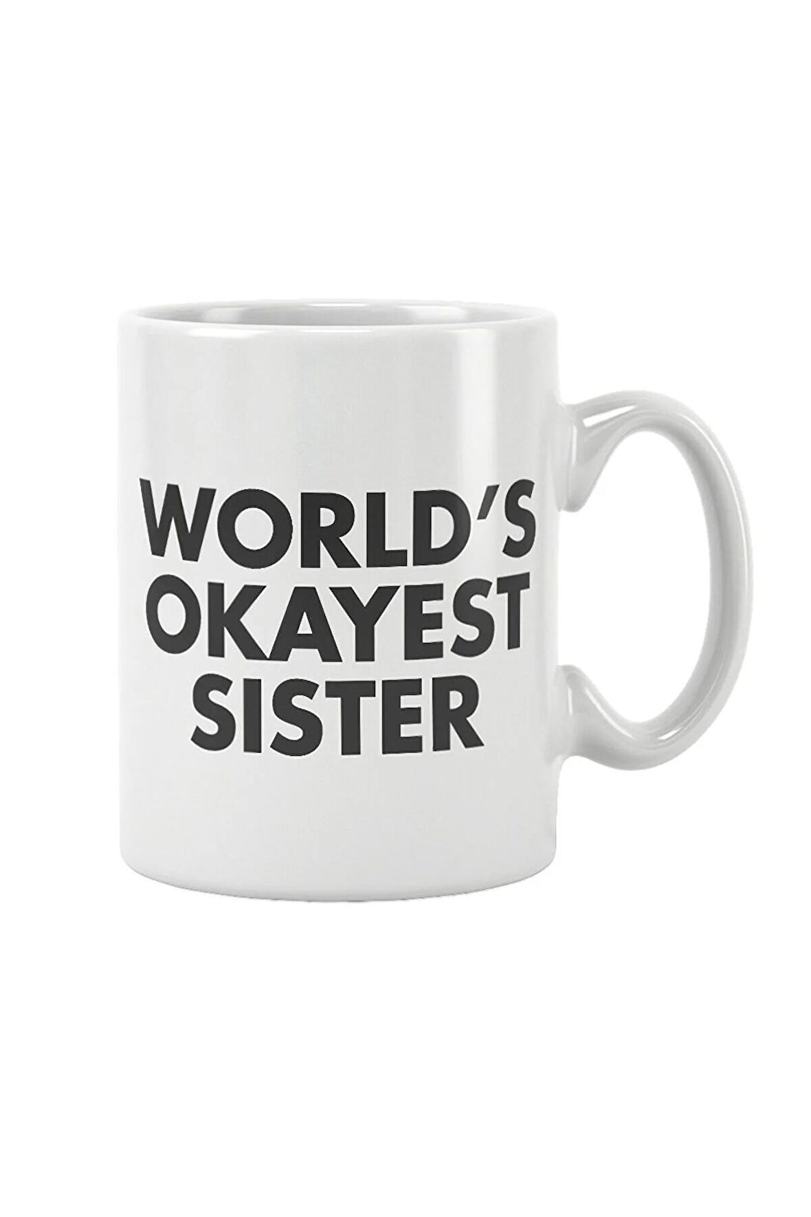 World's Okayest Sister Abla Kız Kardeş Doğum Günü Baskılı Kupa Bardak