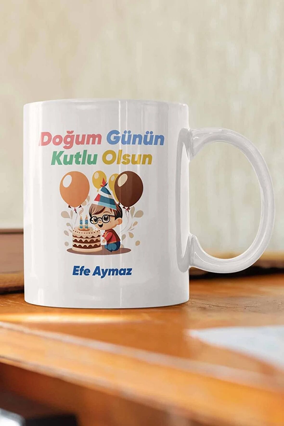 Doğum Günü Hediye Sevimli Tatlı Baskılı Kupa Bardak