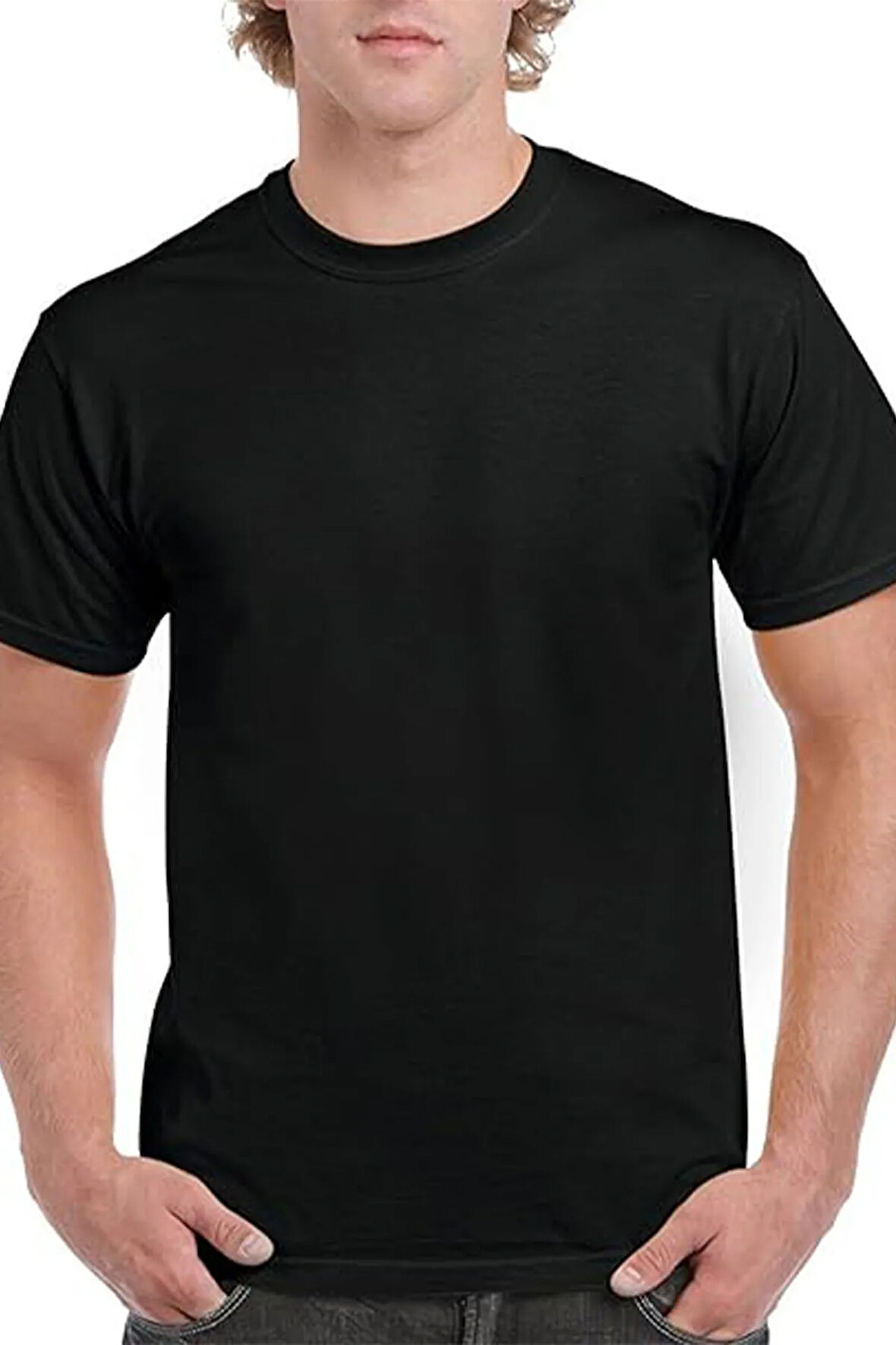 Everyday Comfort: %100 Pamuklu Siyah Basic T-Shirt