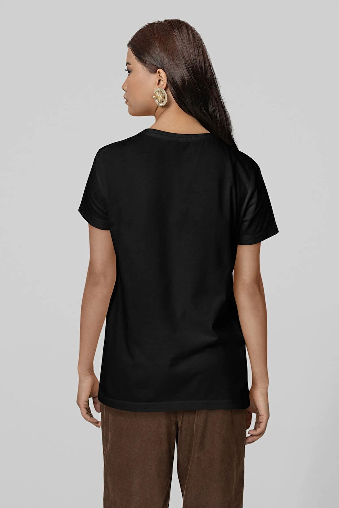 Casual Look: %100 Pamuklu Siyah Erkek Daily T-Shirt