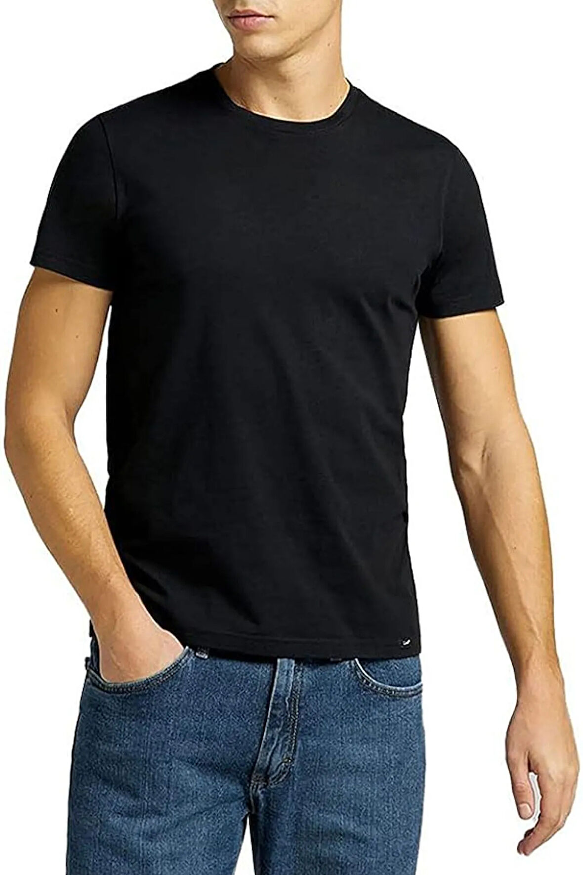 Pure Elegance: Pamuklu Siyah Unisex Basic T-Shirt