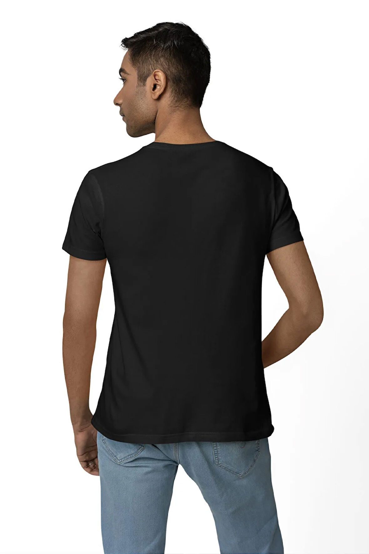 Siyah, %100 Pamuklu, Günlük Kadın Erkek Unisex Comfort T-Shirt