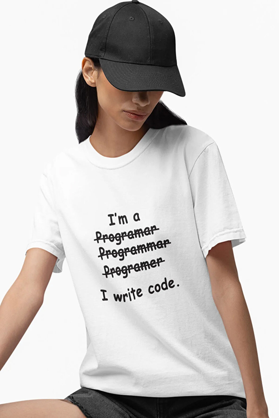 Yazılımcı Mühendis Eğlenceli Hediyelik Beyaz Unisex T-Shirt