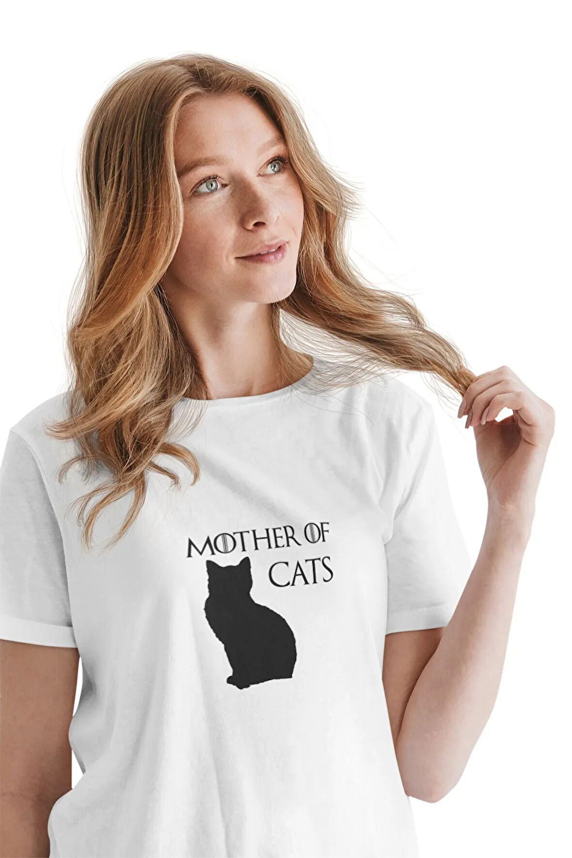 Mother Of Cats Baskılı Game Of Thrones Hediyelik Eğlenceli Beyaz Unisex T-Shirt