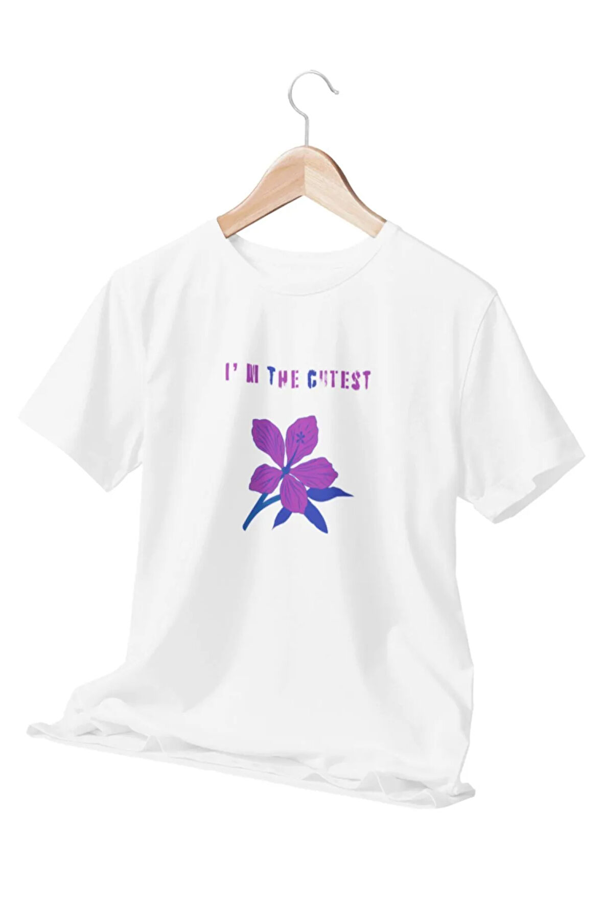 I'm The Cutest Temalı Beyaz T-Shirt