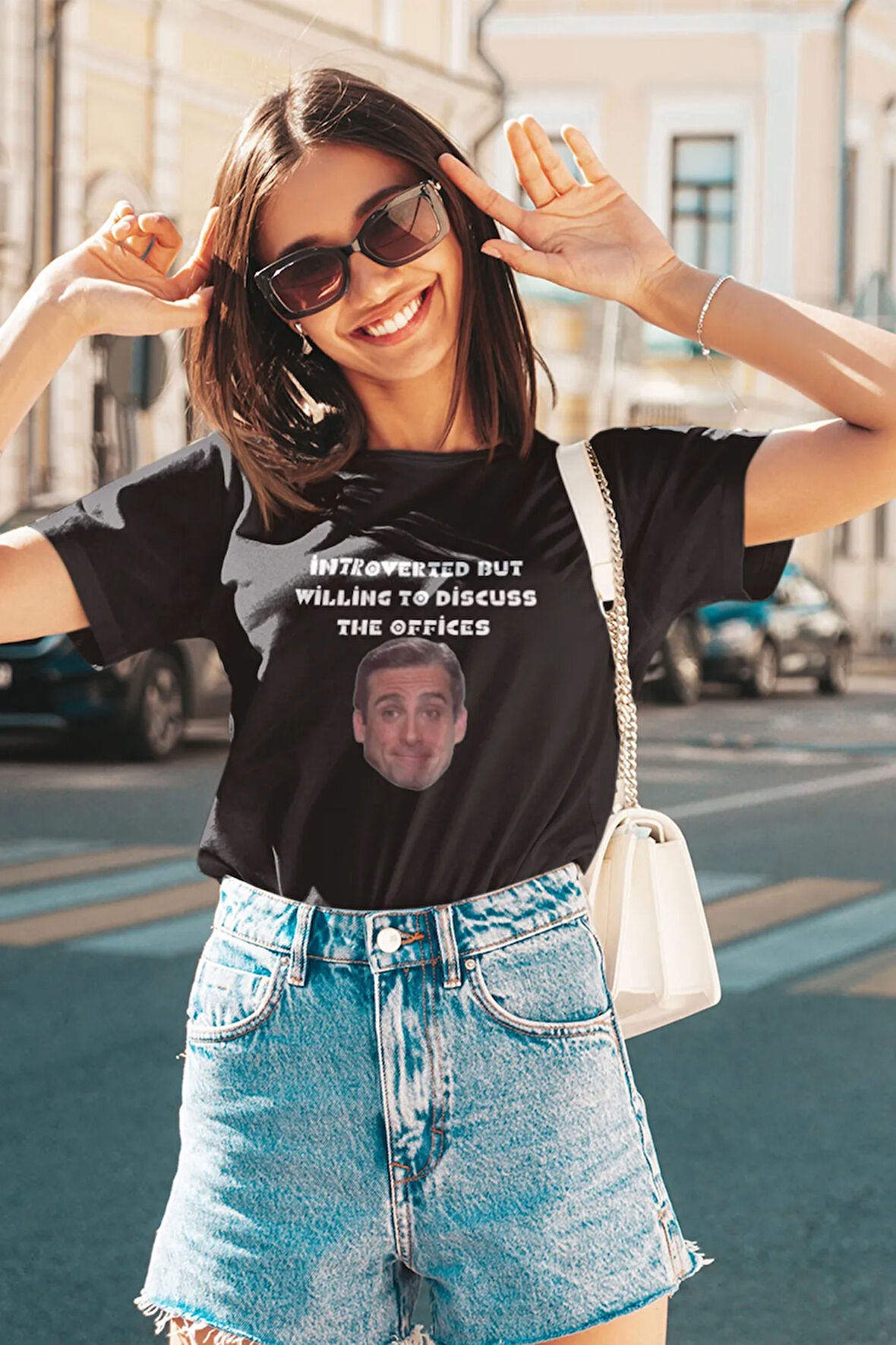 İntroverted But Willing To Discuss The Office Temalı Unisex T-Shirt