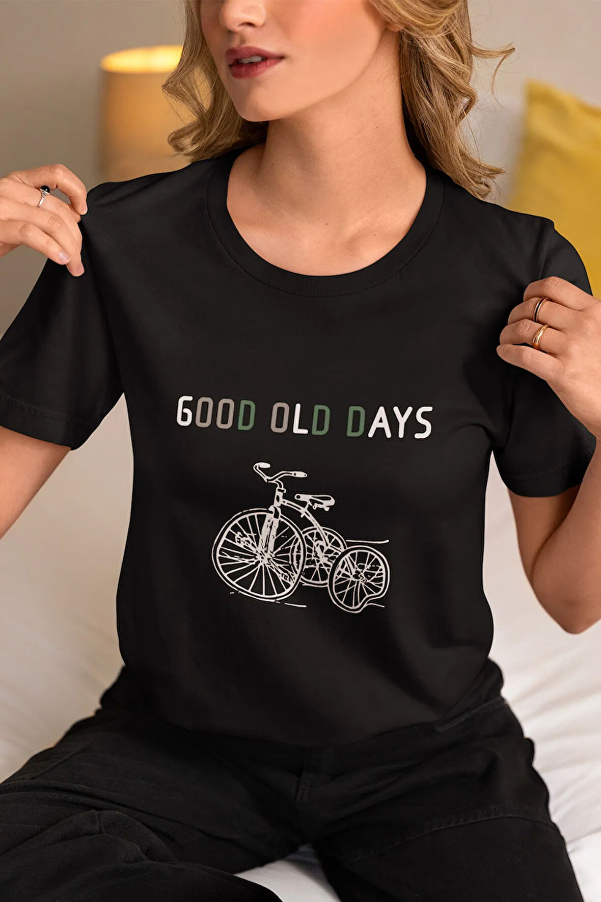 Good Old Days-Bisiklet Temalı T-Shirt