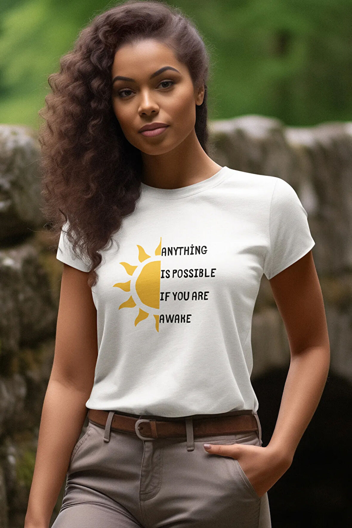 Should I Spread The Sprıng or No-Güneş Baskılı Eğlenceli Beyaz Unisex T-Shirt