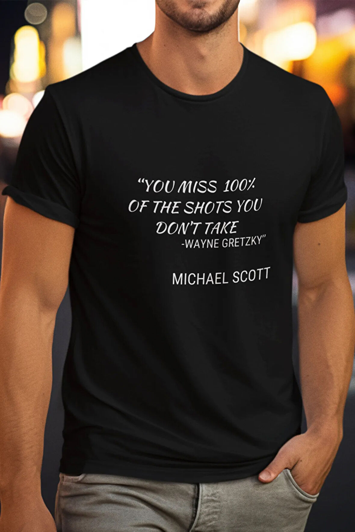 The Offıce Mıchael Scott Yazı Baskılı %100 Pamuk Hediyelik T-Shirt