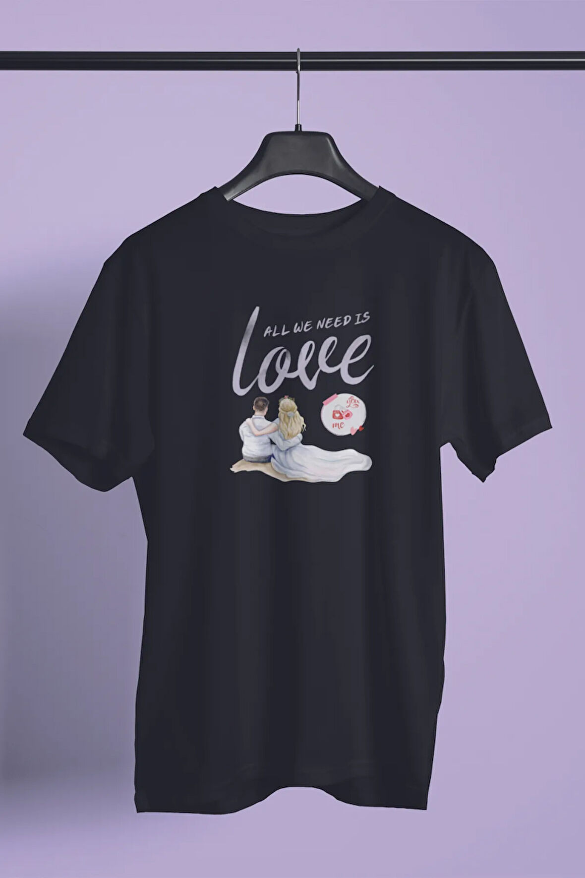 Sevgili Sen de Buldum Kendimi Baskılı Sevgililer Gününe Özel Hediyelik %100 Pamuklu T-Shirt