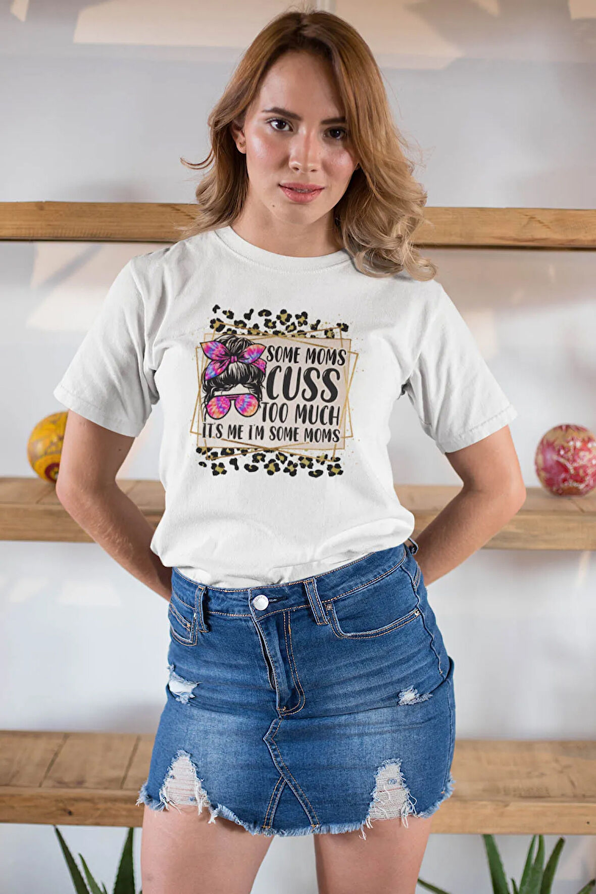 It's Me I Am The Some Moms Baskılı Anneler Günü Hediyelik Beyaz %100 Pamuklu T Shirt