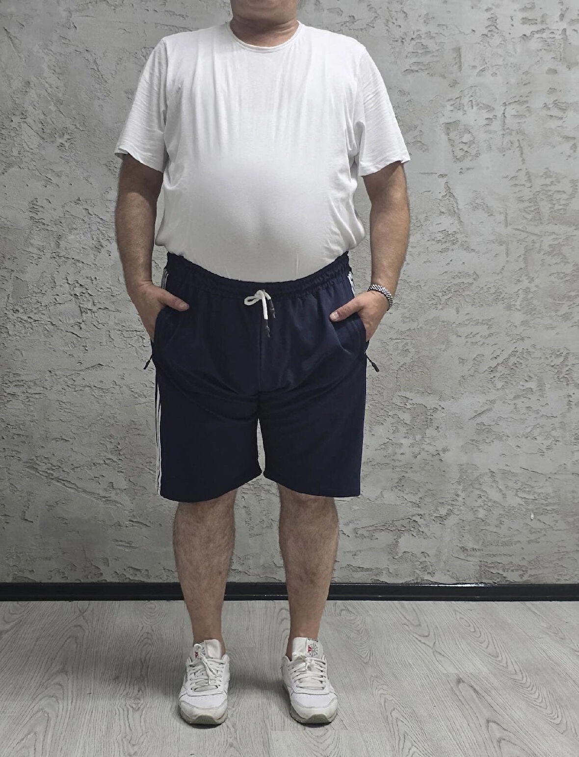 QUITS KIDS-2245-BATTAL BEDEN ŞERİTLİ ŞORT