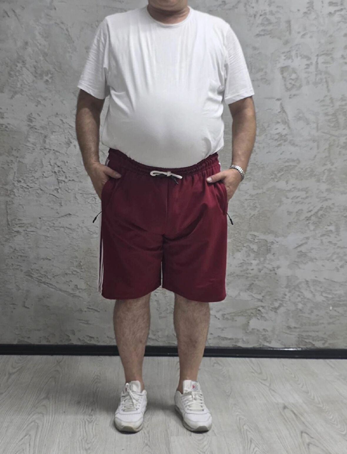 QUITS KIDS-2245-BATTAL BEDEN ŞERİTLİ ŞORT