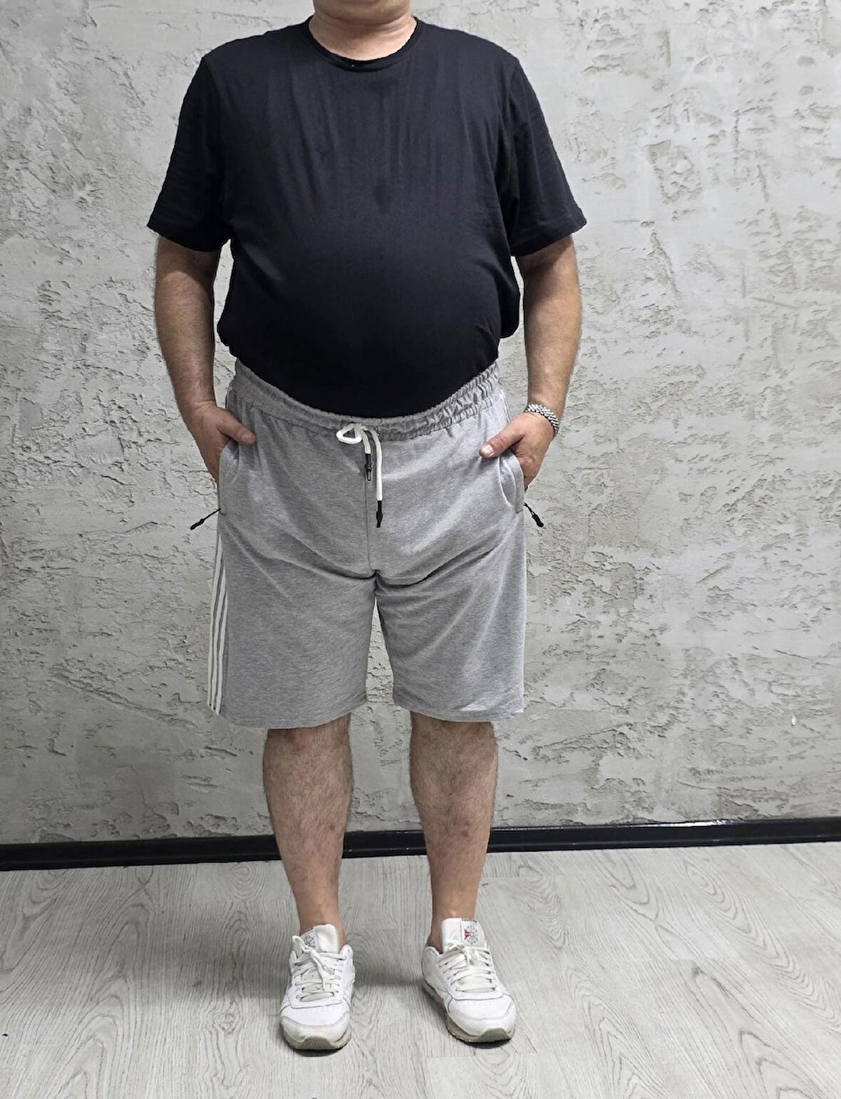 QUITS KIDS-2245-BATTAL BEDEN ŞERİTLİ ŞORT