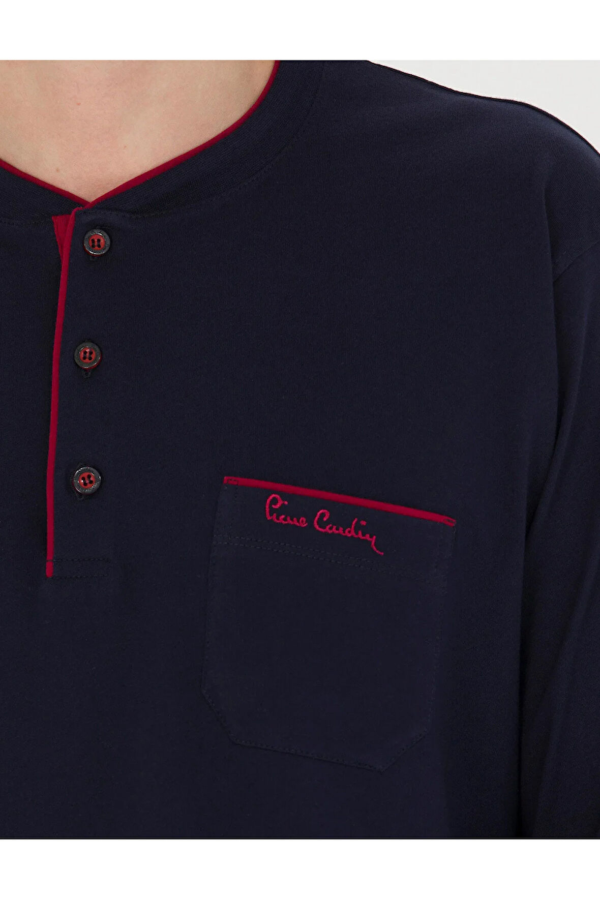 Pamuklu Uzun Kol Pijama Takımı-Beyaz Boxer&Atlet-Siyah Çorap 4'lü Damat Çeyiz Seti Q3U1O1K1.K1.A