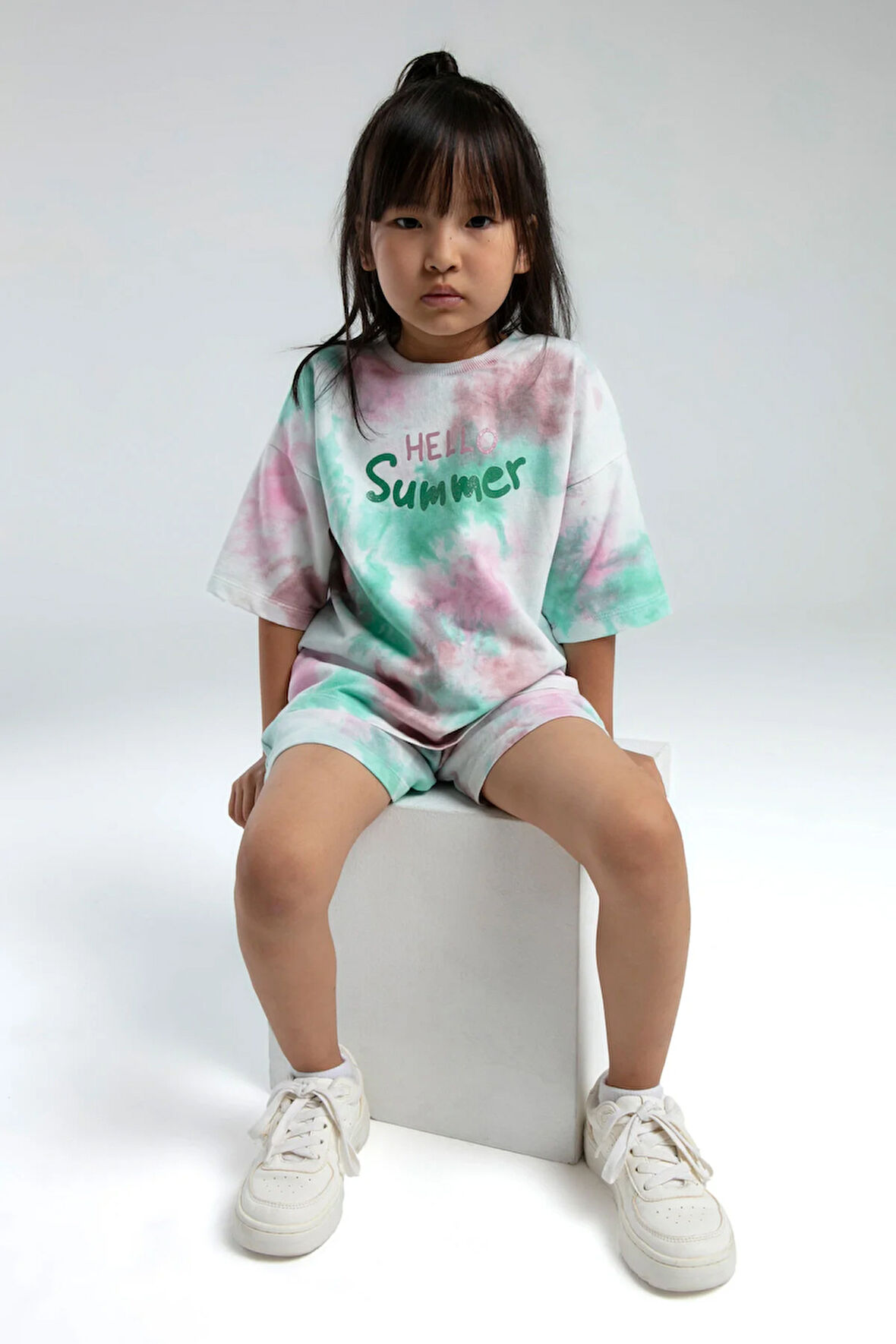 Kız Çocuk Çok Renkli %100 Pamuklu Şort Takım