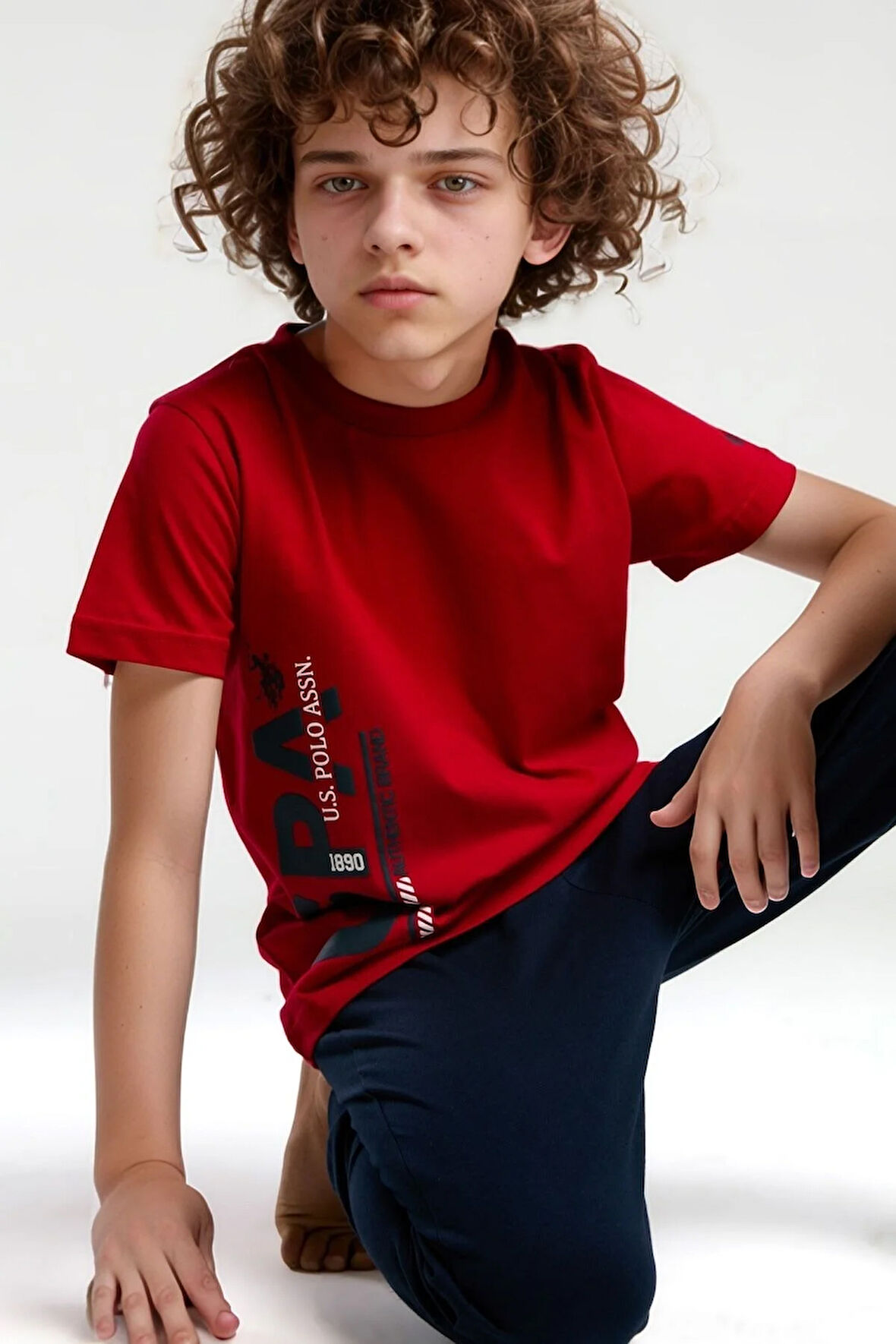 Erkek Çocuk %100 Pamuklu Kısa Kol Manşetli Paça Pijama Takım