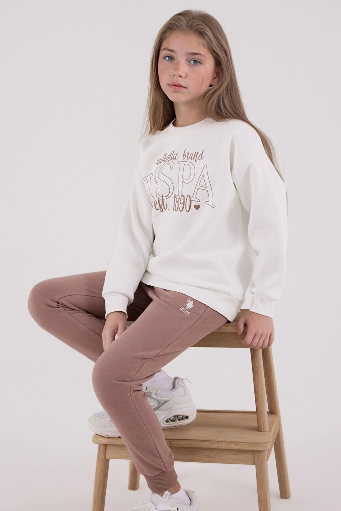 Kız Çocuk Pamuklu 3 İplik Şardonlu Bisiklet Yaka Alt-Üst Takım Q3PKL4KK27